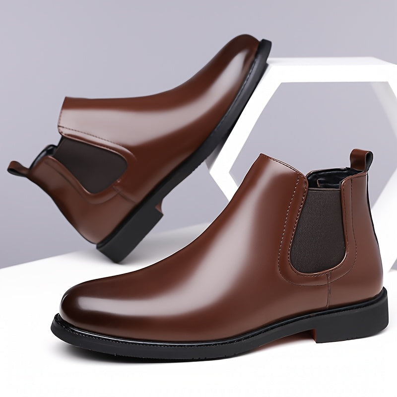 Women's Smooth Pull-On Chelsea Boots with Grip Sole