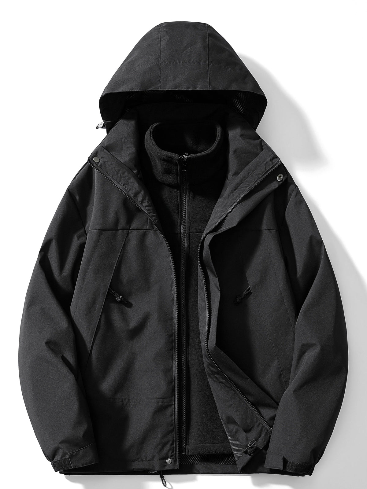 Men's 3 in 1 Outdoor Jacket Hooded Winter Layer