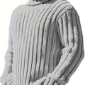 Women's Relaxed Rib Knit High Neck Jumper - White