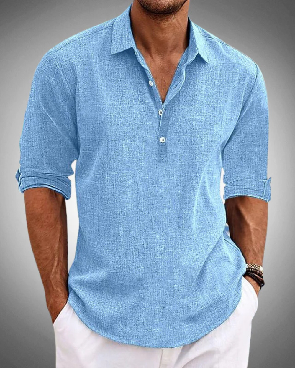 Men's Structured Everyday Smart Shirt - Blue