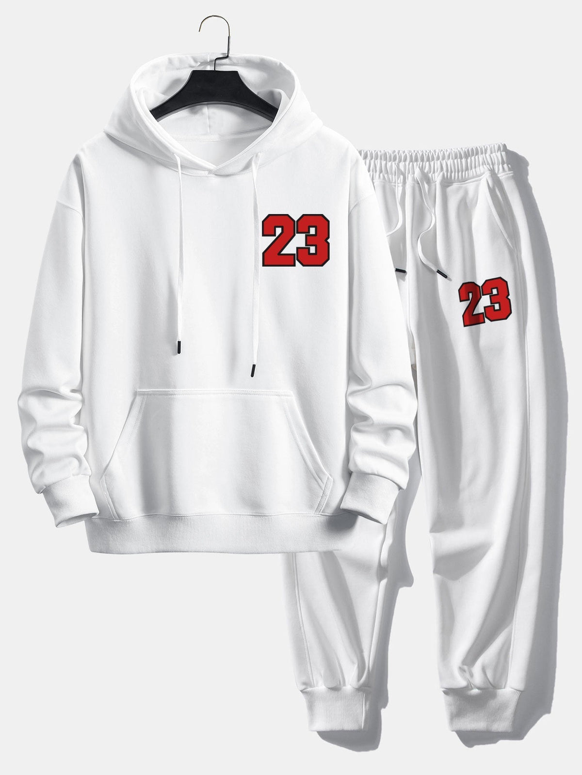 Men's Printed Hoodie Jogger Set Relaxed Cotton Blend Streetwear