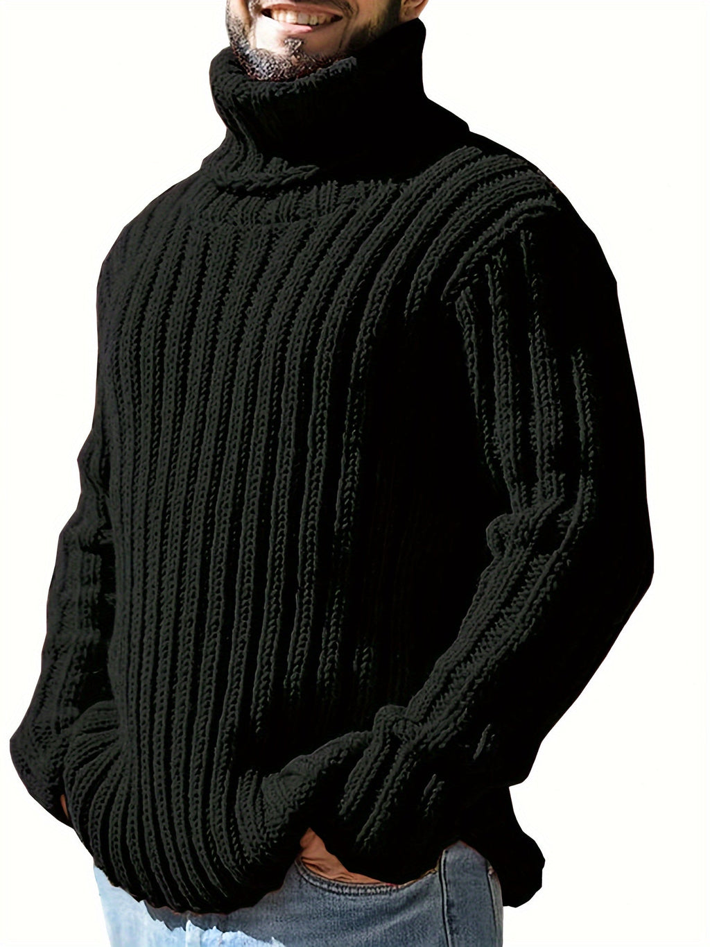 Women's Relaxed Rib Knit High Neck Jumper
