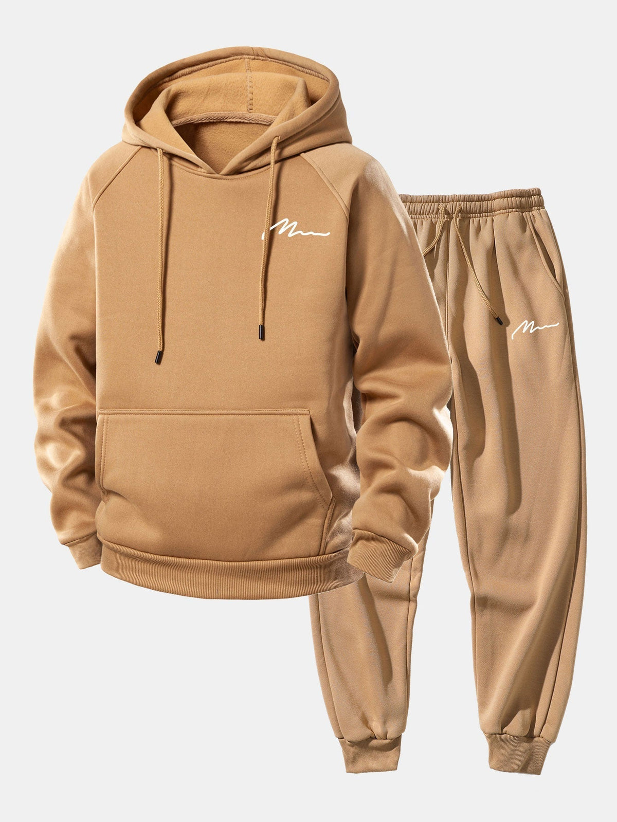 Men's Pullover Hoodie Tracksuit Relaxed Polyester Jogger Co Ord