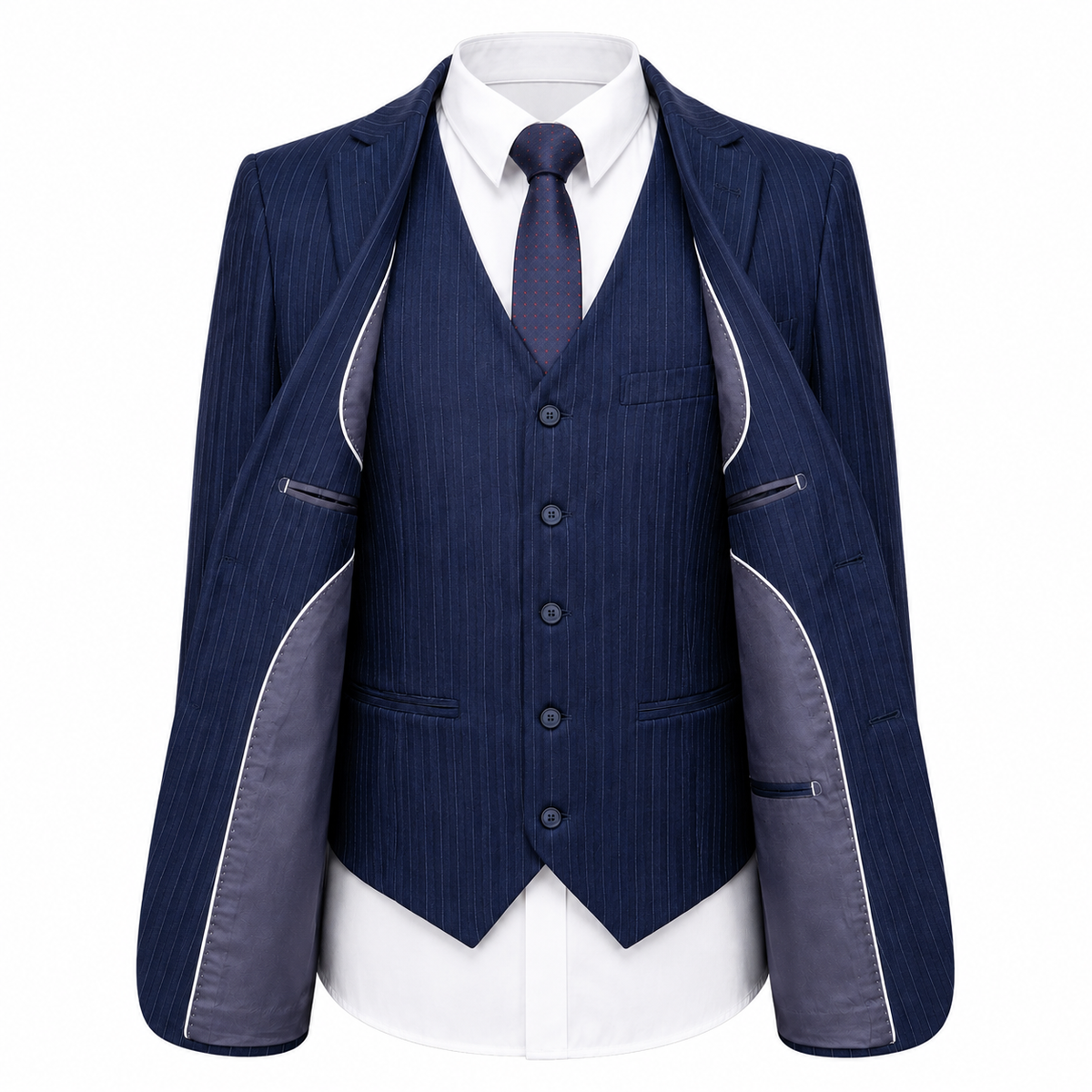 Men's Double Breasted Tweed Three Piece Suit Tailored Weddings