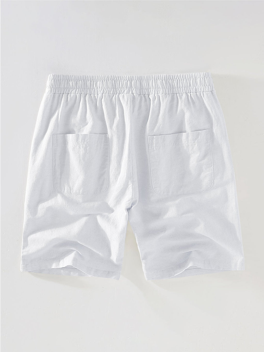 Men's Mesh Cuban Shirt Set Linen Blend Drawstring Shorts