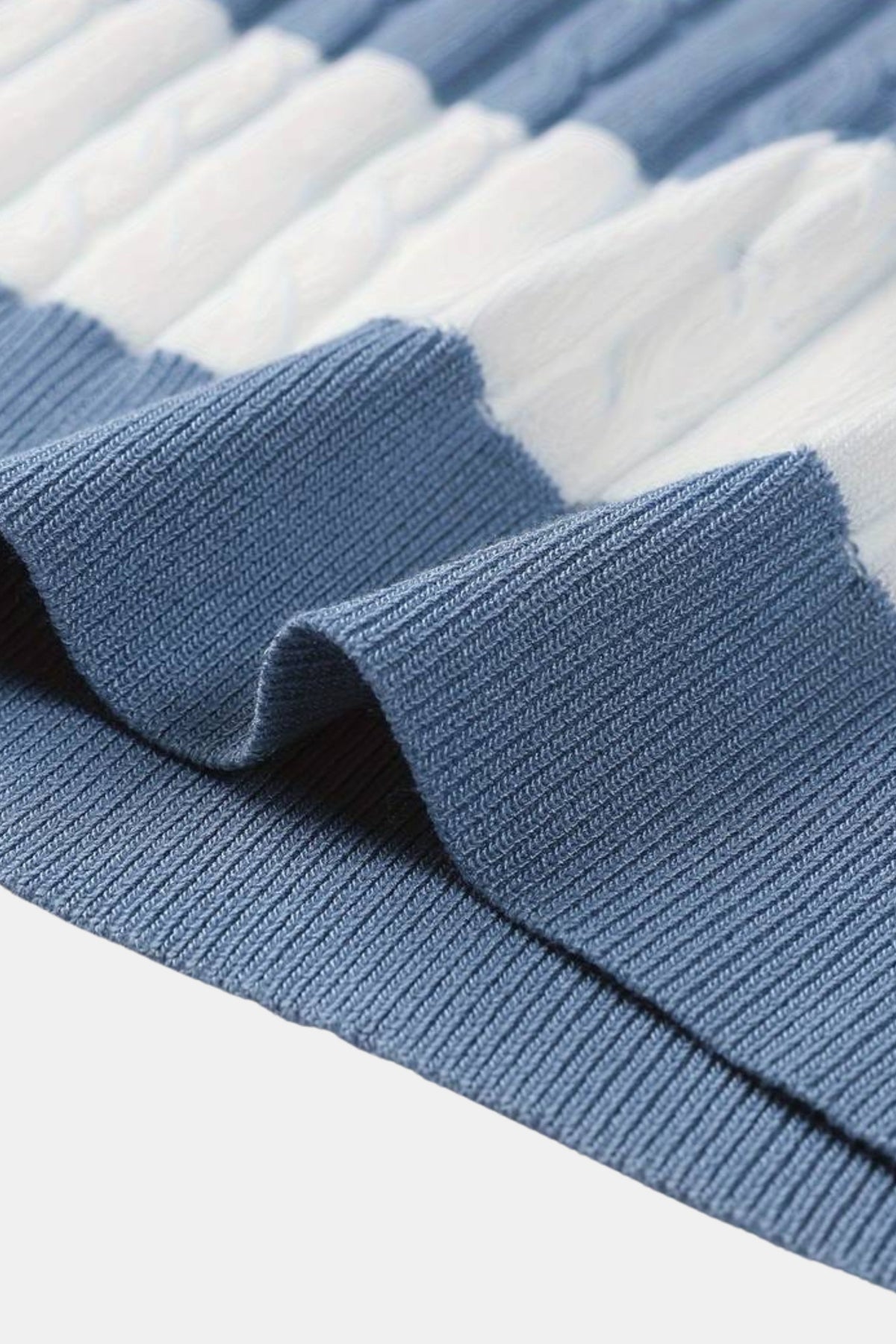Men's Knitted Stripe Polo Textured Smart Casual Summer Shirt