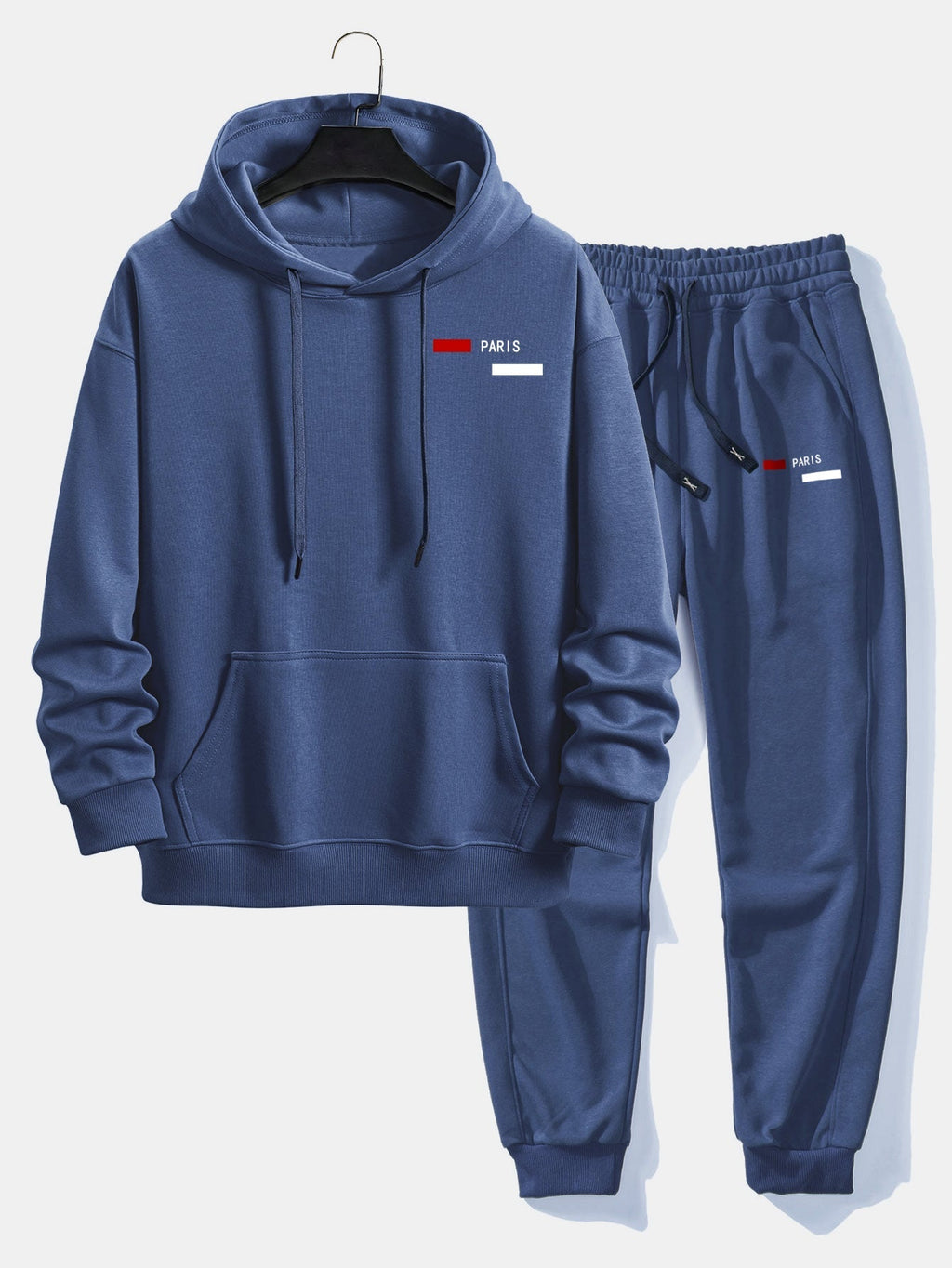 Men's Relaxed Fit Tracksuit Cotton Blend Hoodie and Joggers