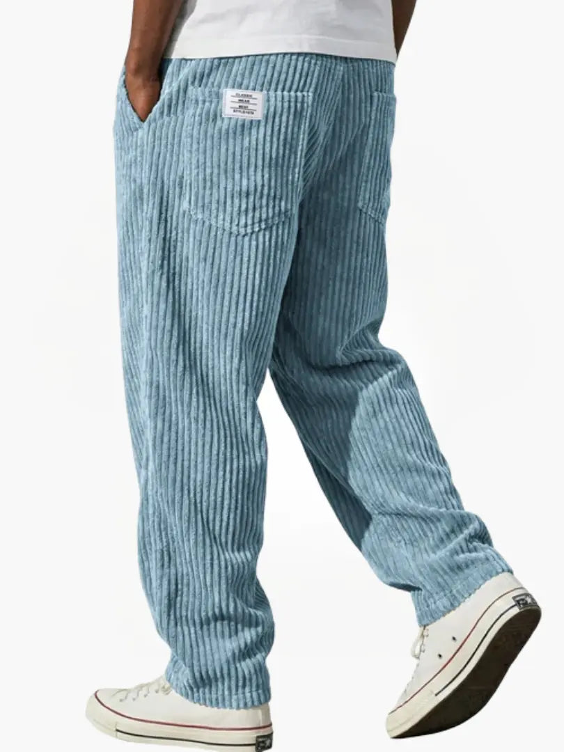 Men's Relaxed Corduroy Trousers Drawstring Everyday Fit