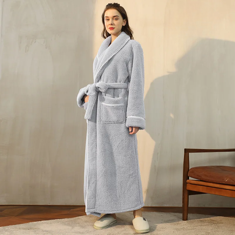 Women's Flannel Bathrobe – Soft Belted Robe