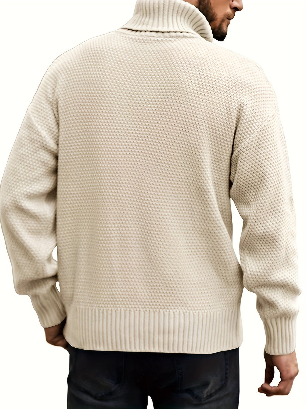Women's Plus Size Cable Pattern High Neck Knit
