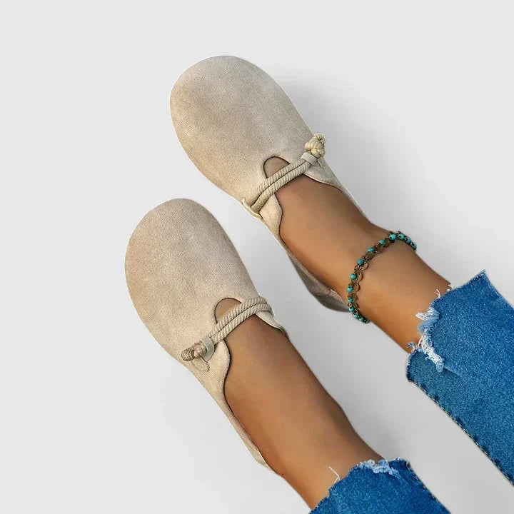 Women's Cushioned Orthopedic Lace Detail Loafers