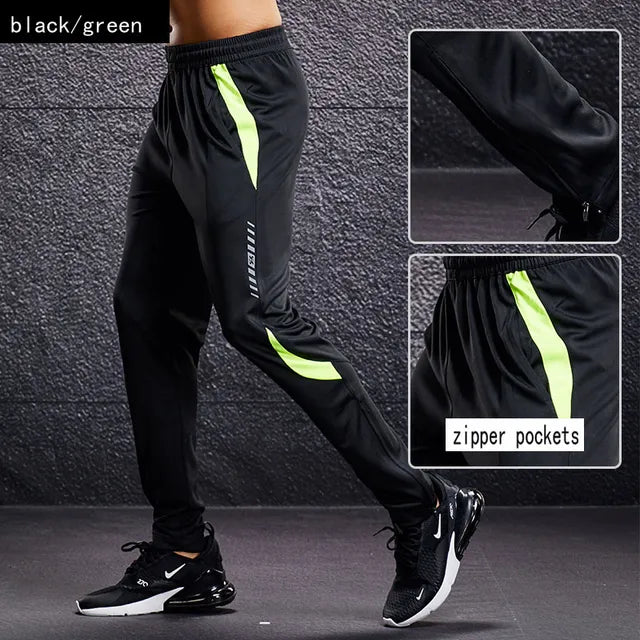 Men's Zip Pocket Tapered Joggers Elastic Waist – Neon Green