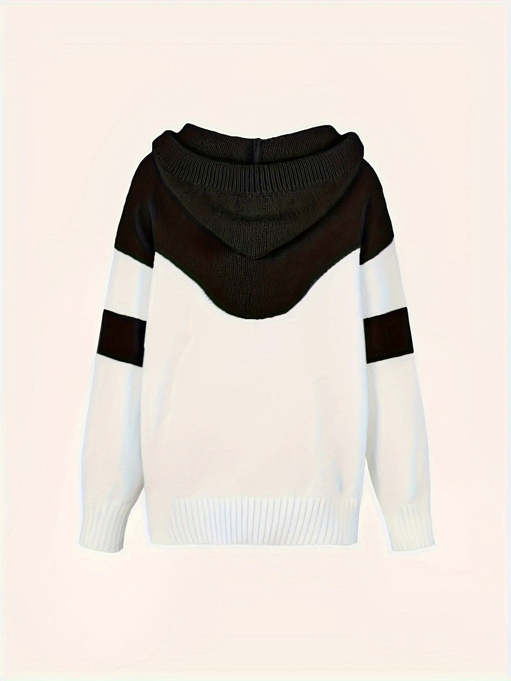 Women's Contrast Colour Relaxed Hooded Jumper