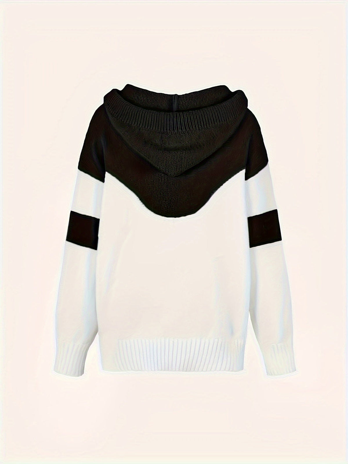 Women's Contrast Colour Relaxed Hooded Jumper