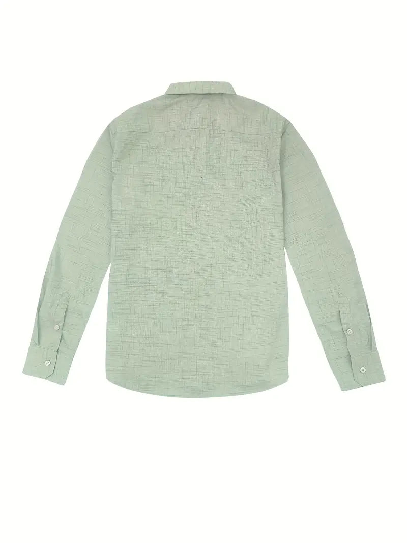 Men's Slim Modern Dress Shirt with Two-Tone Collar
