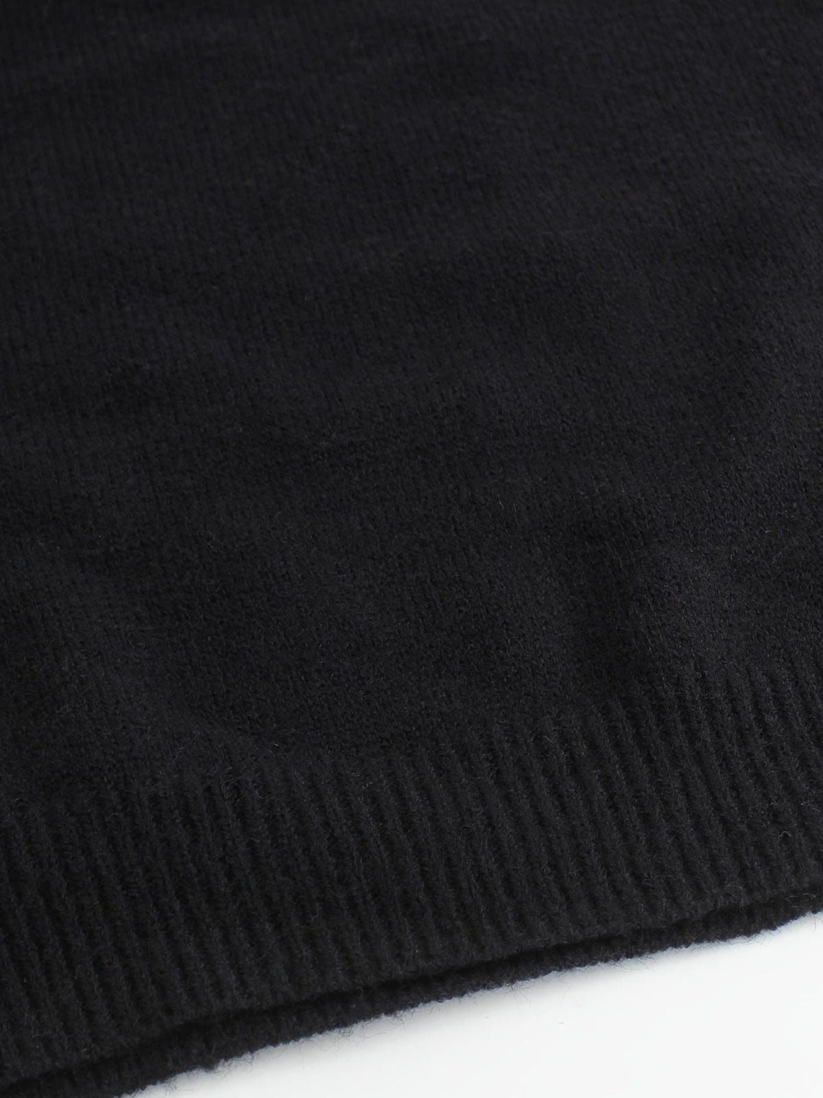 Women's Round Neck Rib Knit Jumper with Stripe Trim Sleeves