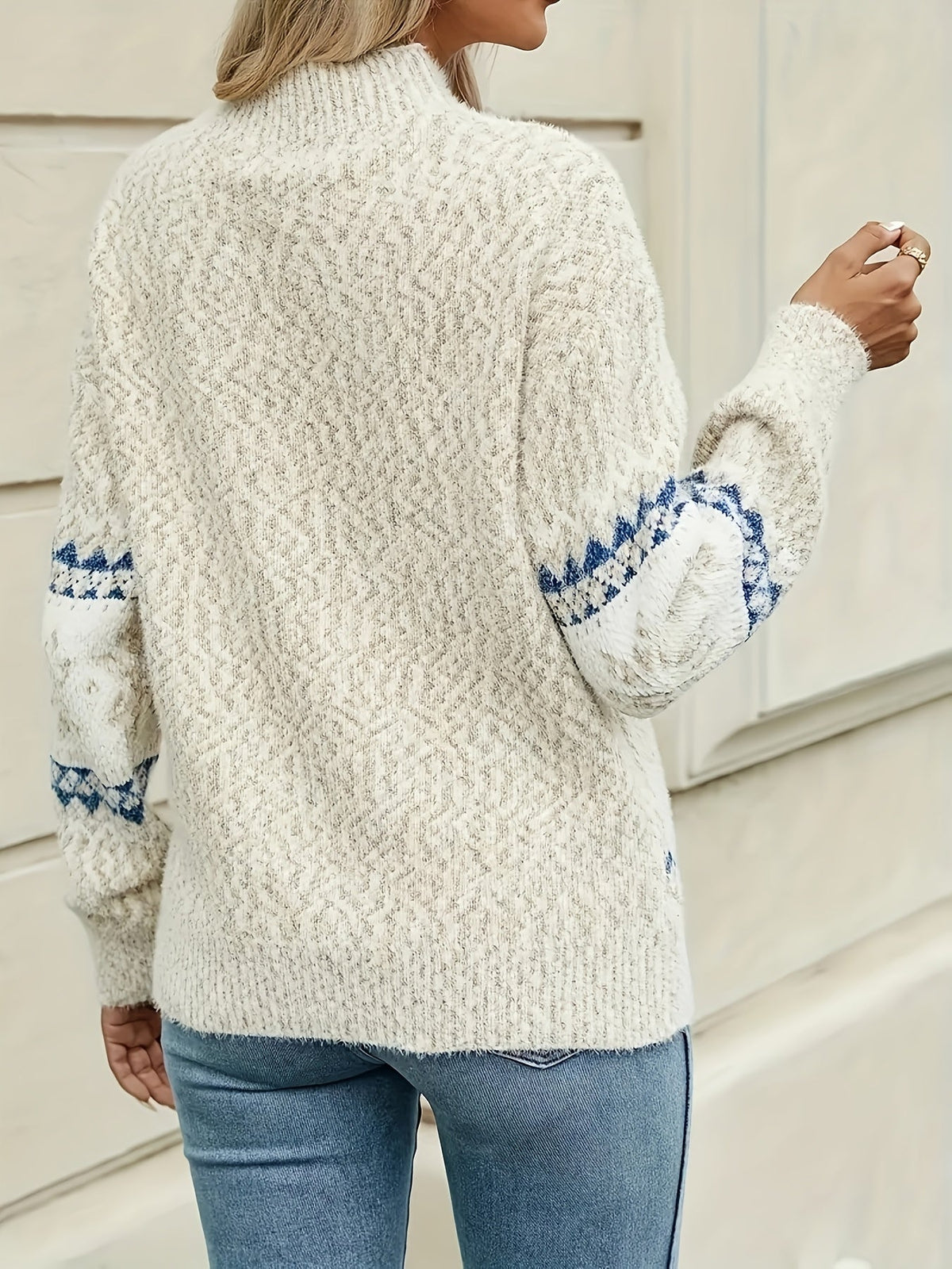 Women's Festive Fair Isle Jumper with Snowflake Motif