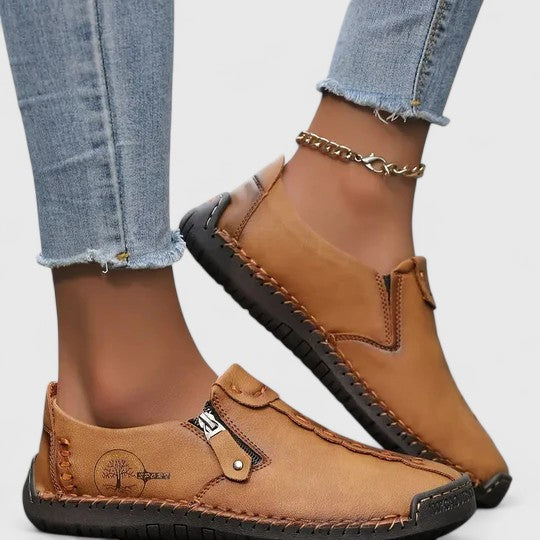 Women's Natural-Feel Roomy Toe Comfort Shoes - Brown