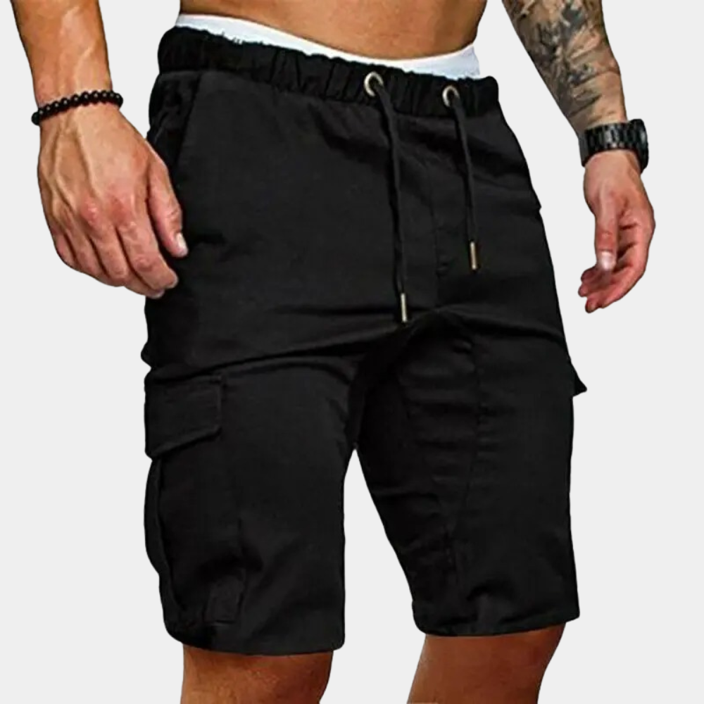 Men's Drawstring Cargo Shorts Relaxed Fit Utility Summer Wear