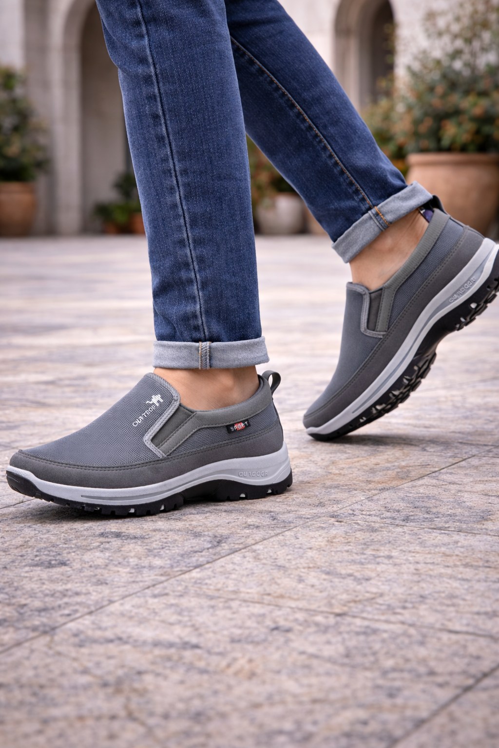 Men's Slip On Orthopedic Walking Shoes Cushioned Outdoor Comfort