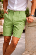 Men's Tailored Linen Blend Shorts Smart Summer Style