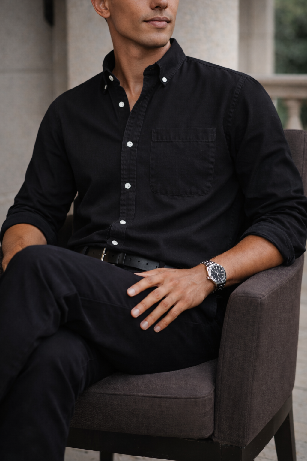 Men's Cotton Button Down Shirt Everyday Smart Casual