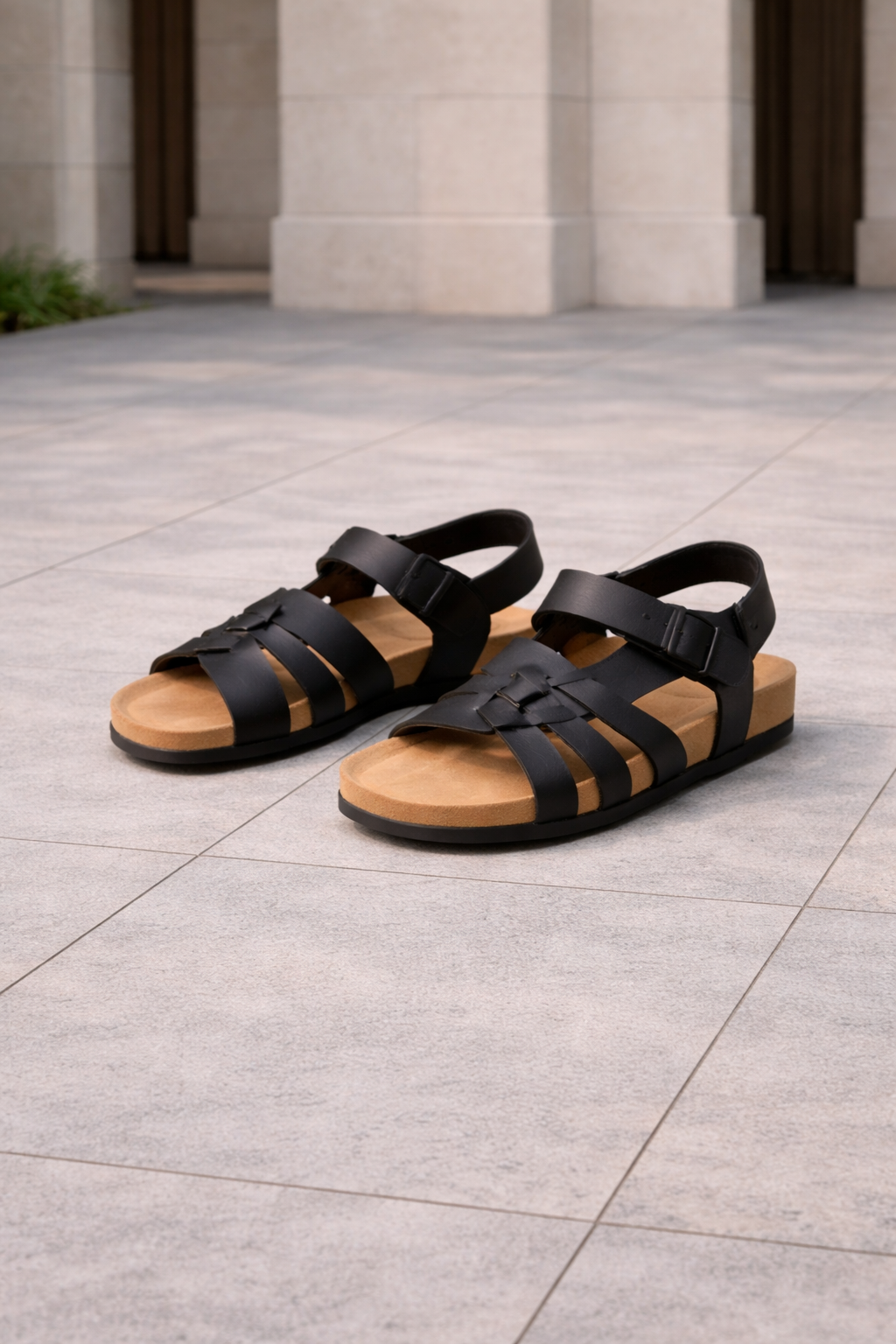 Men's Woven Strap Buckle Sandals Casual Summer Footwear