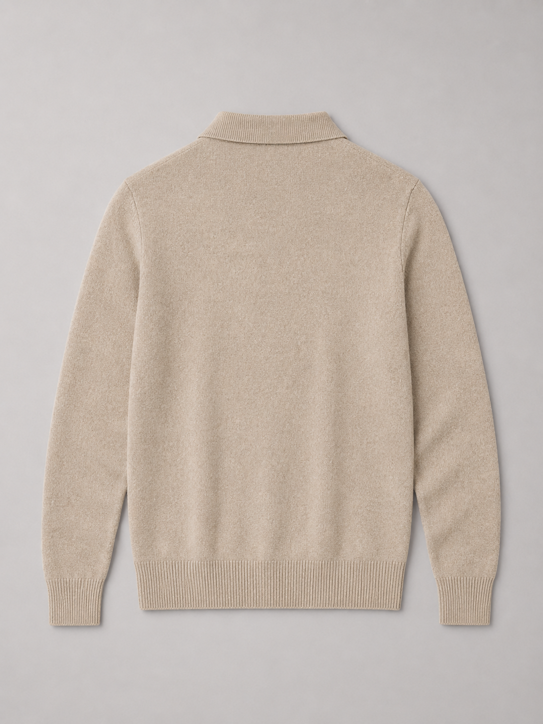 Men's Fine Knit Polo Sweater Zip Neck Smart Layer