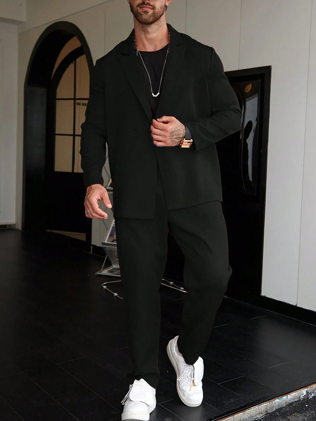 Men's Tailored Two-Piece Slim Fit Suit Set