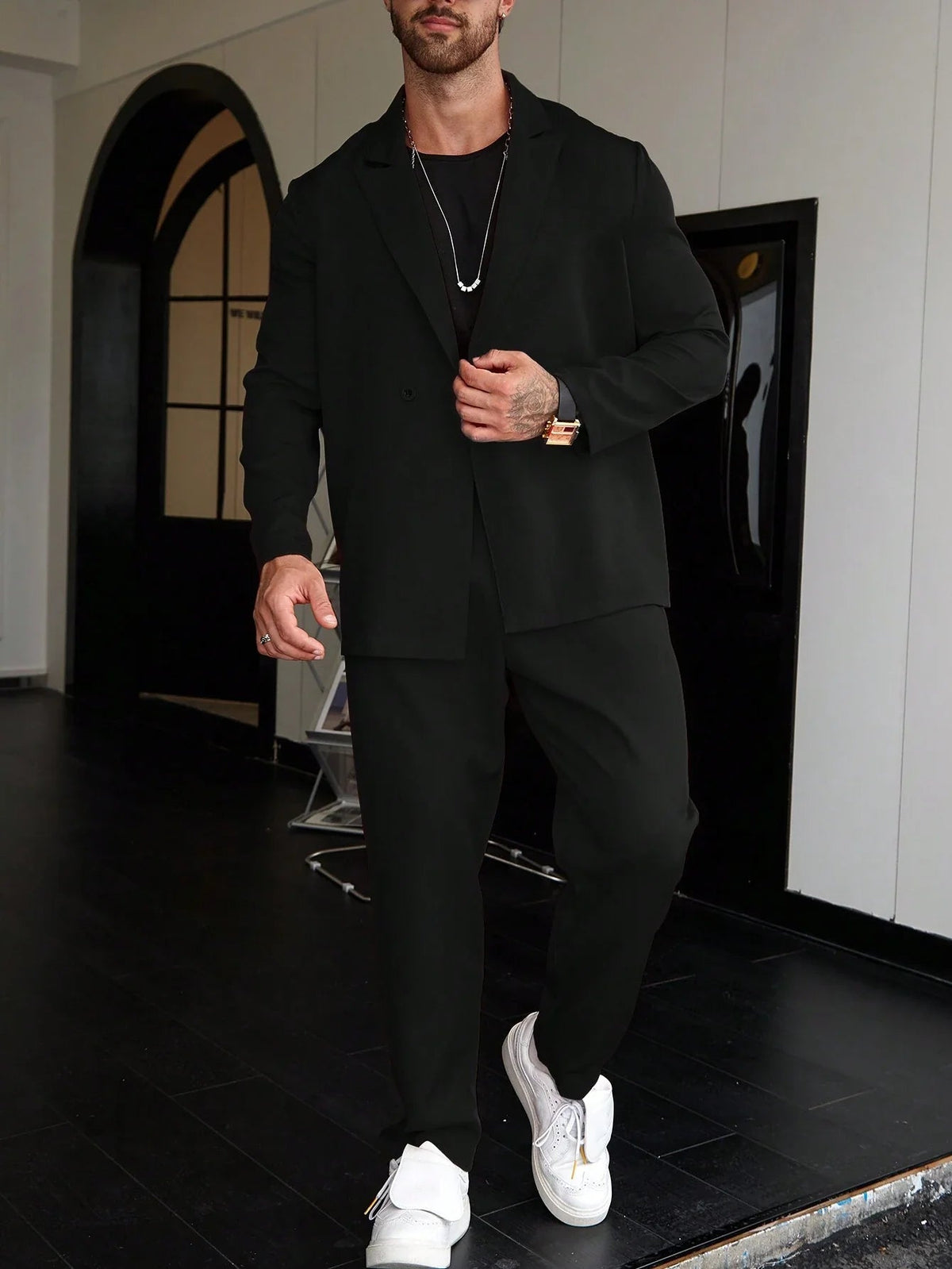 Men's Tailored Two-Piece Slim Fit Suit Set