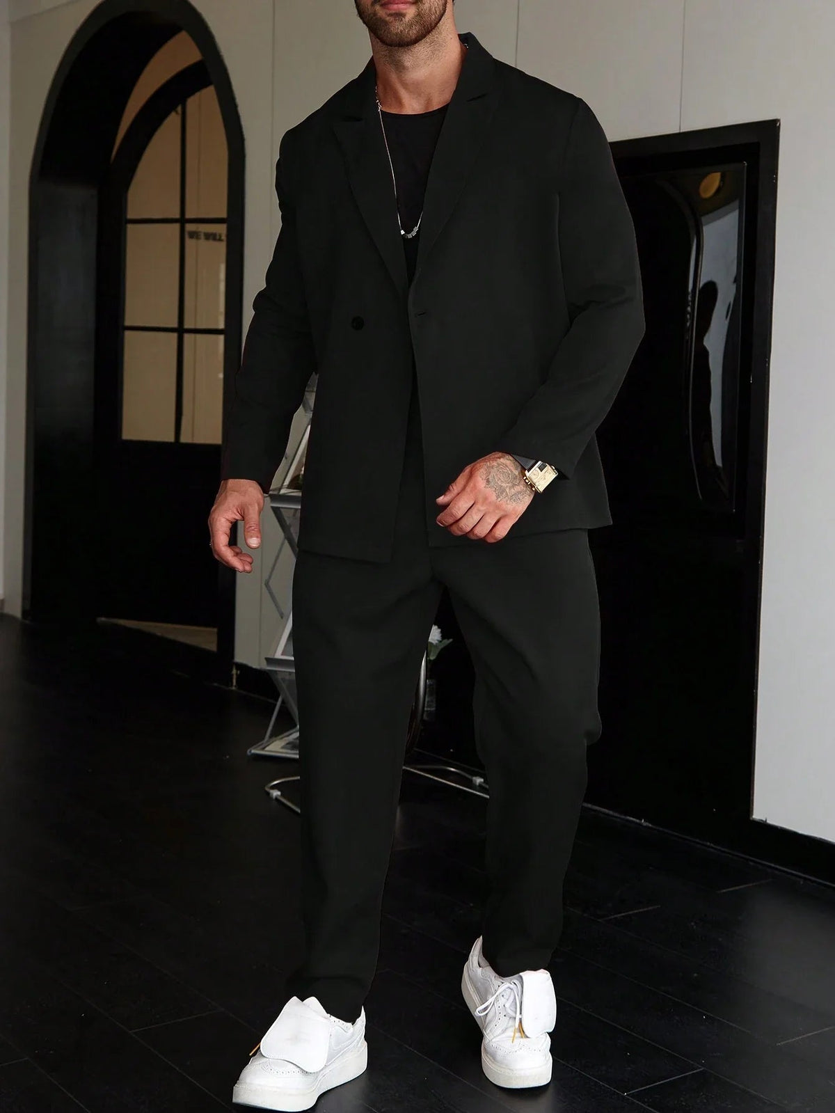 Men's Tailored Two-Piece Slim Fit Suit Set