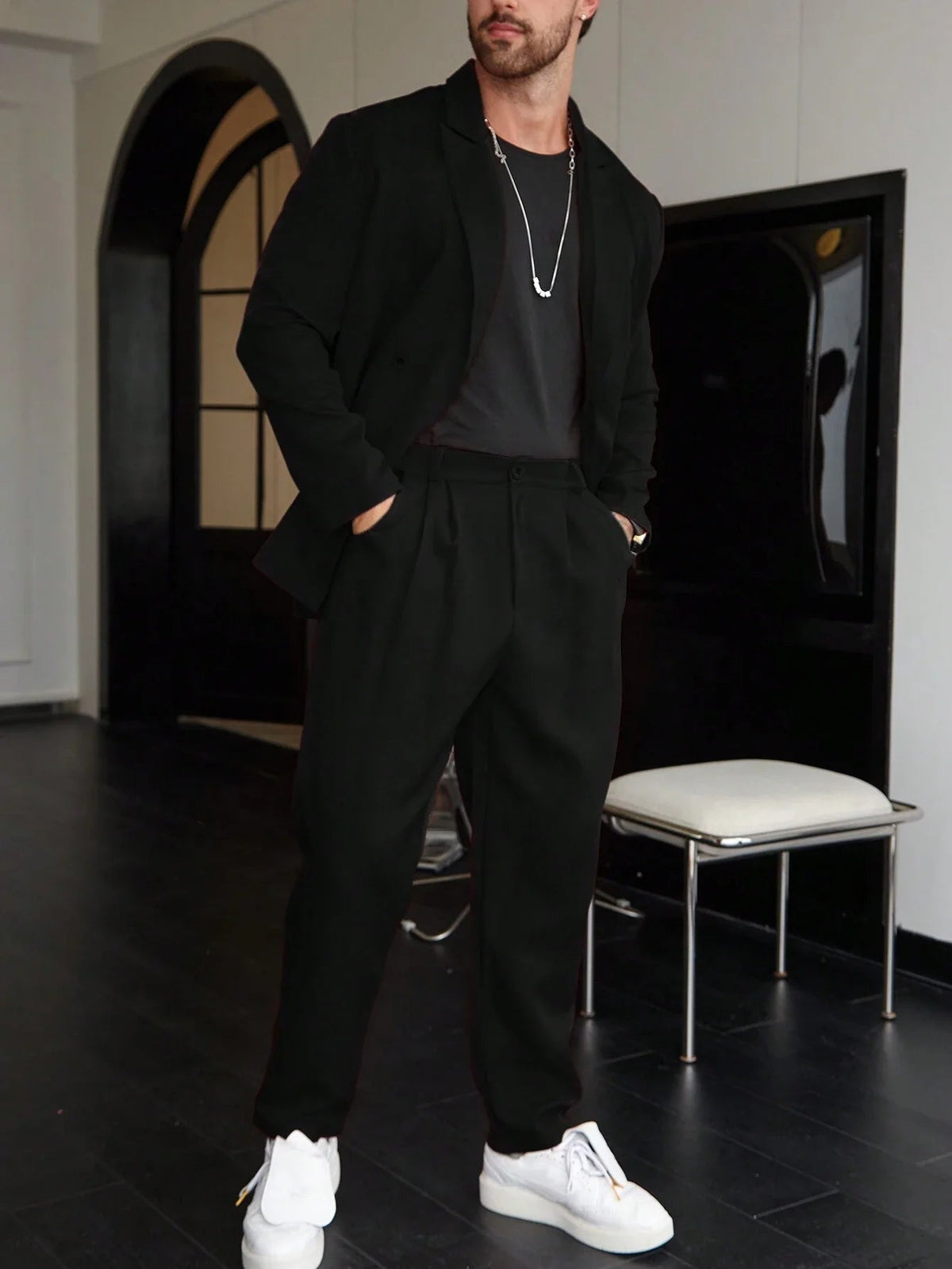 Men's Tailored Two-Piece Slim Fit Suit Set