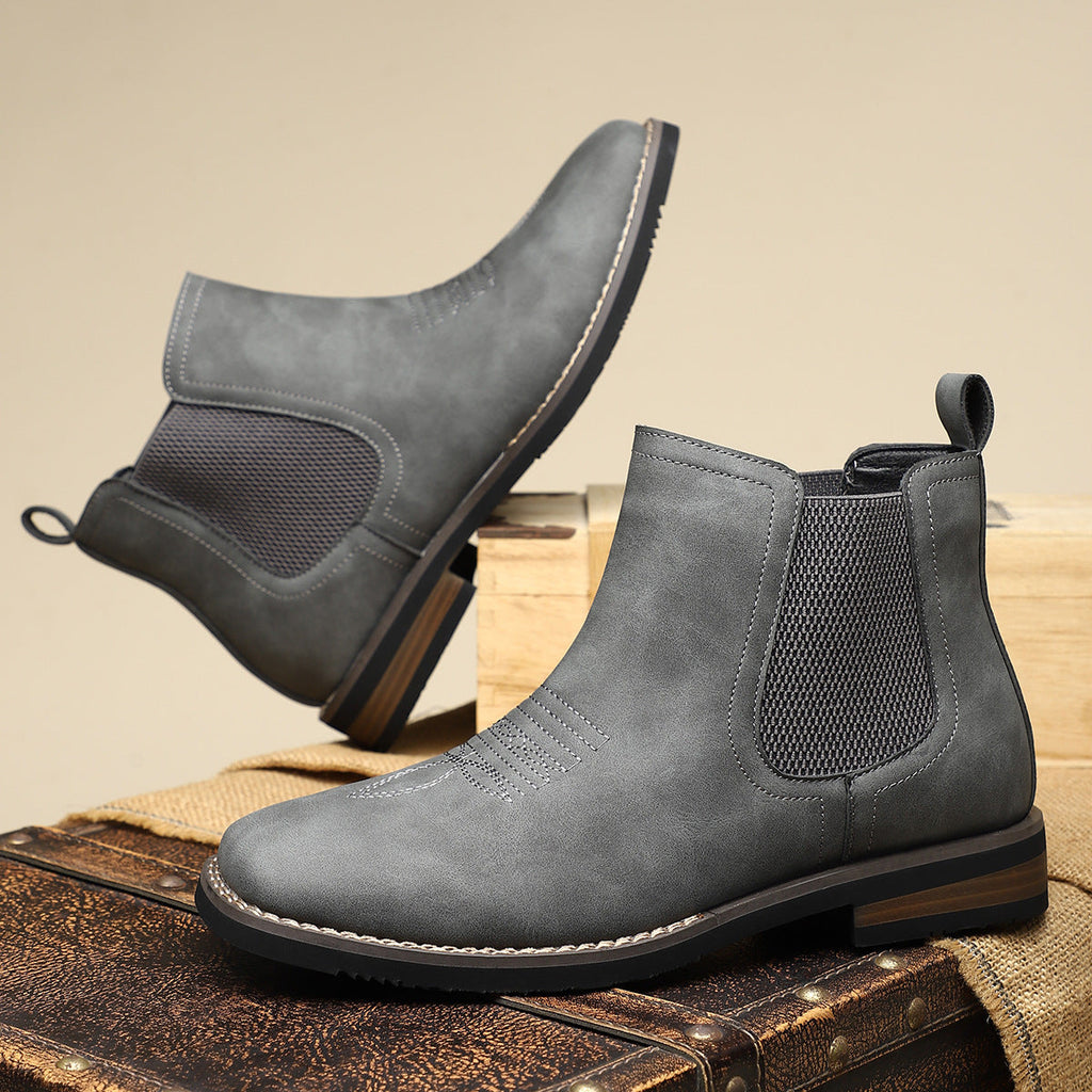 Men's Classic Chelsea Boots Comfortable Smart Casual Leather Footwear