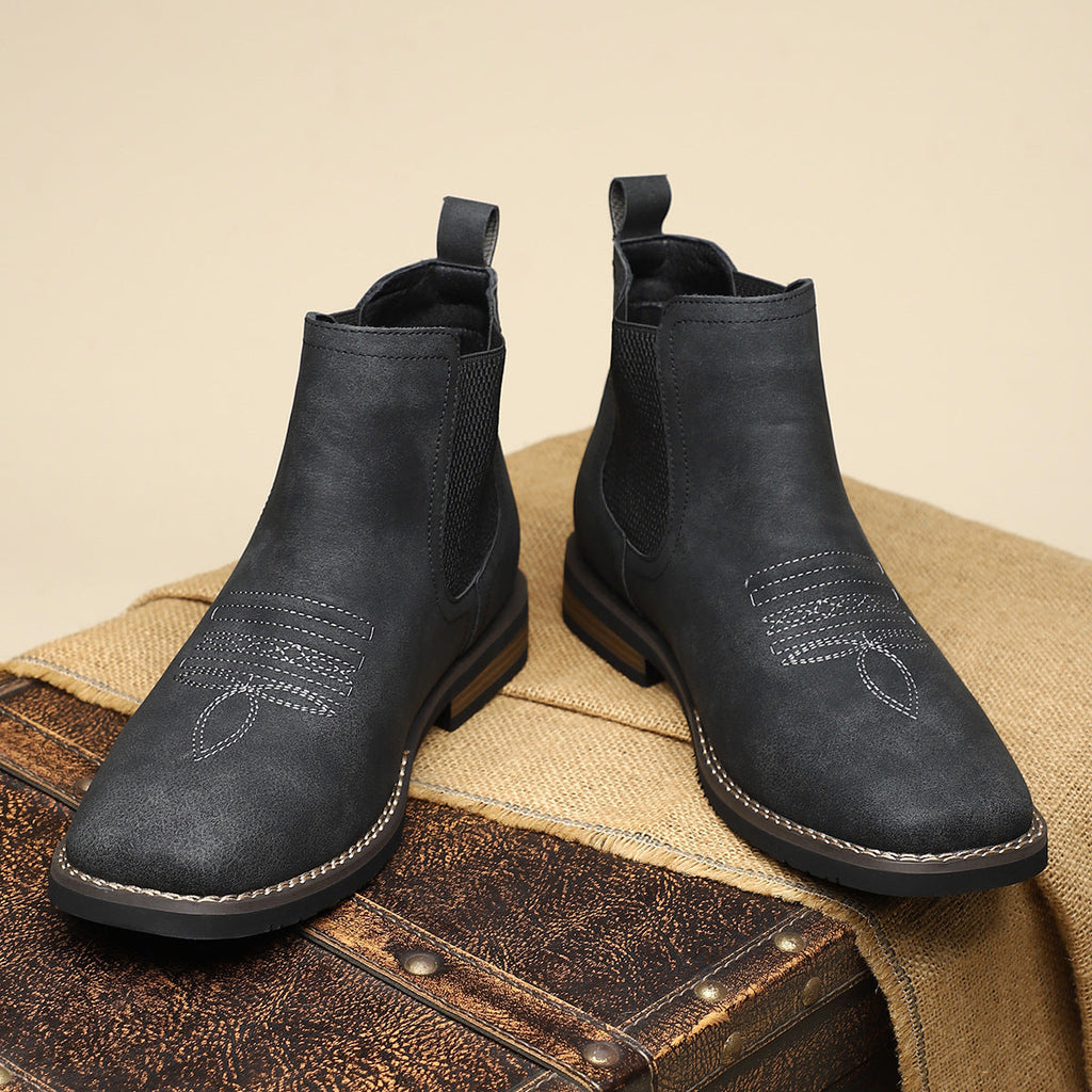 Men's Classic Chelsea Boots Comfortable Smart Casual Leather Footwear