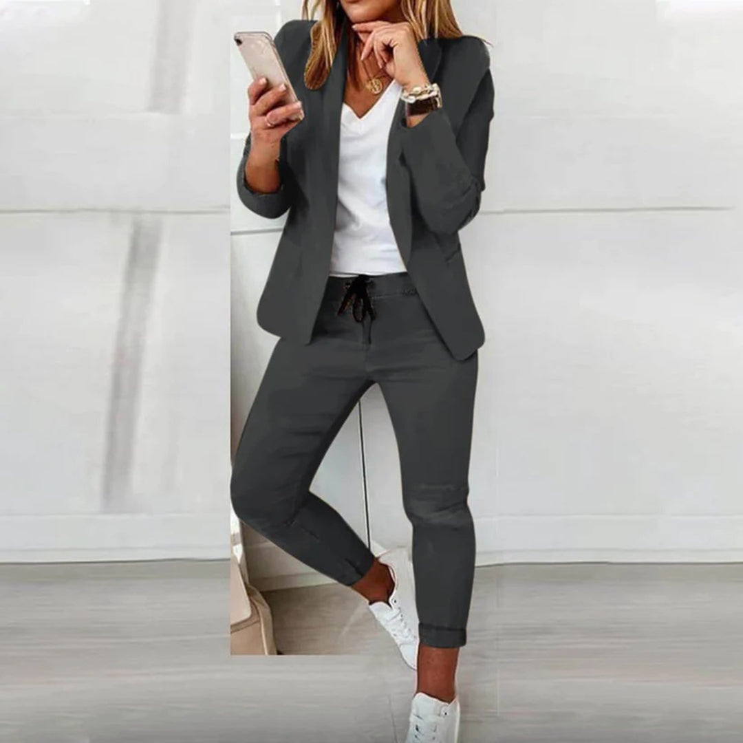 Women's Blazer and Jogger Co-Ord Set – Relaxed