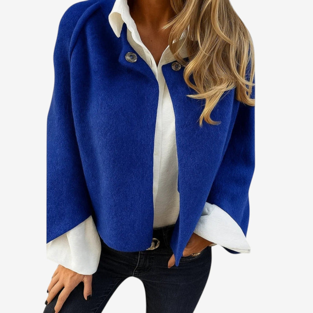 Women's Cropped Cape Jacket – Oversized Batwing Layer