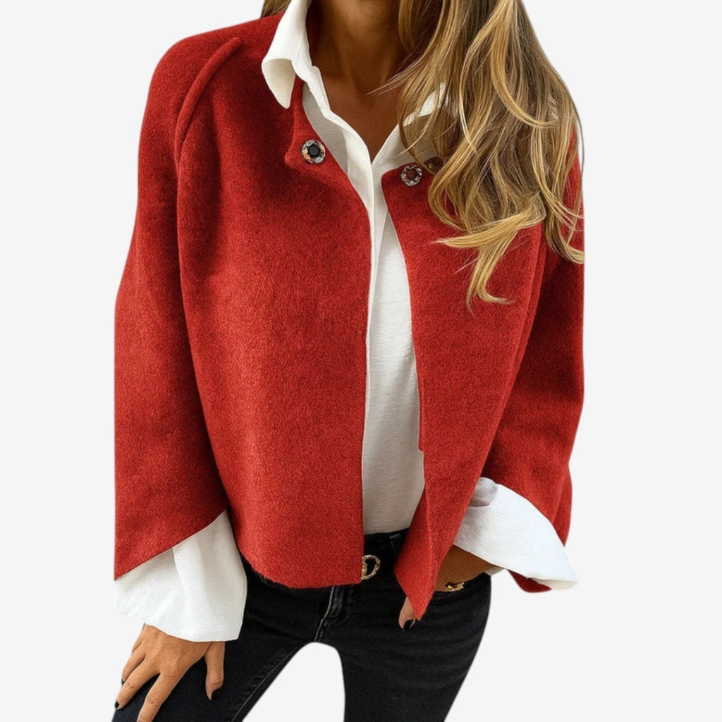 Women's Cropped Cape Jacket – Oversized Batwing Layer