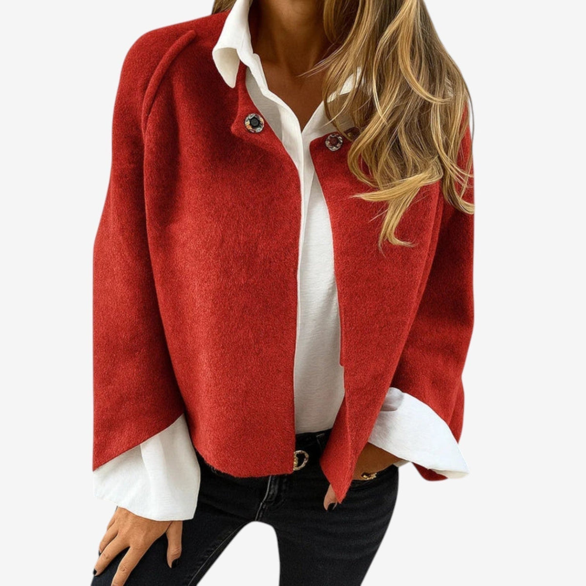 Women's Cropped Cape Jacket – Oversized Batwing Layer