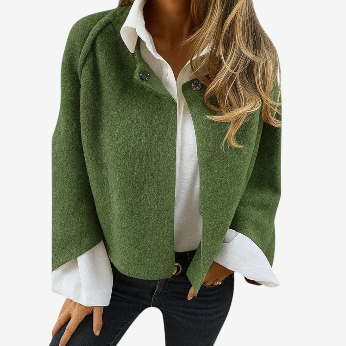 Women's Cropped Cape Jacket – Oversized Batwing Layer