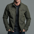 Men's Vintage Zip Jacket Stand Collar Autumn Winter Layer