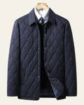 Men's Quilted Field Jacket Button Up Autumn Winter Layer