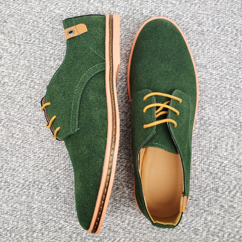 Men's Suede Look Derby Shoes Smart Casual Lace Ups