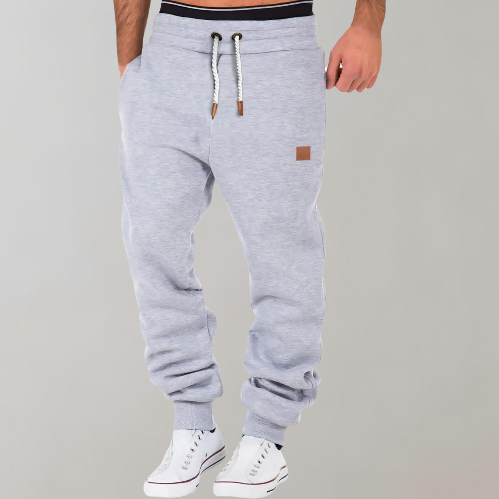 Men's Drawstring Cuff Joggers Relaxed Fit Casual Trousers