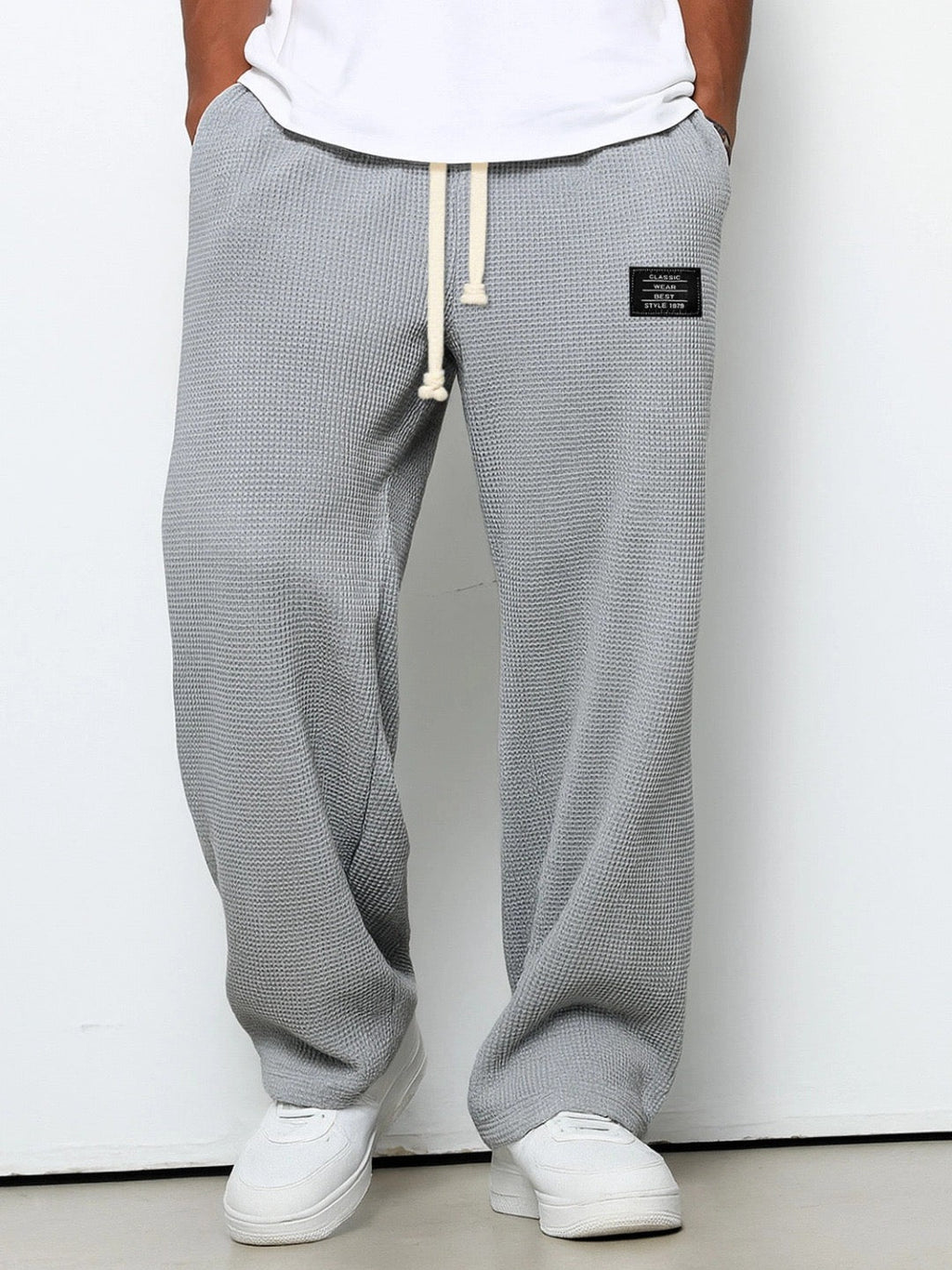 Men's Comfortable Trousers Relaxed Fit Adjustable Waist Breathable Everyday