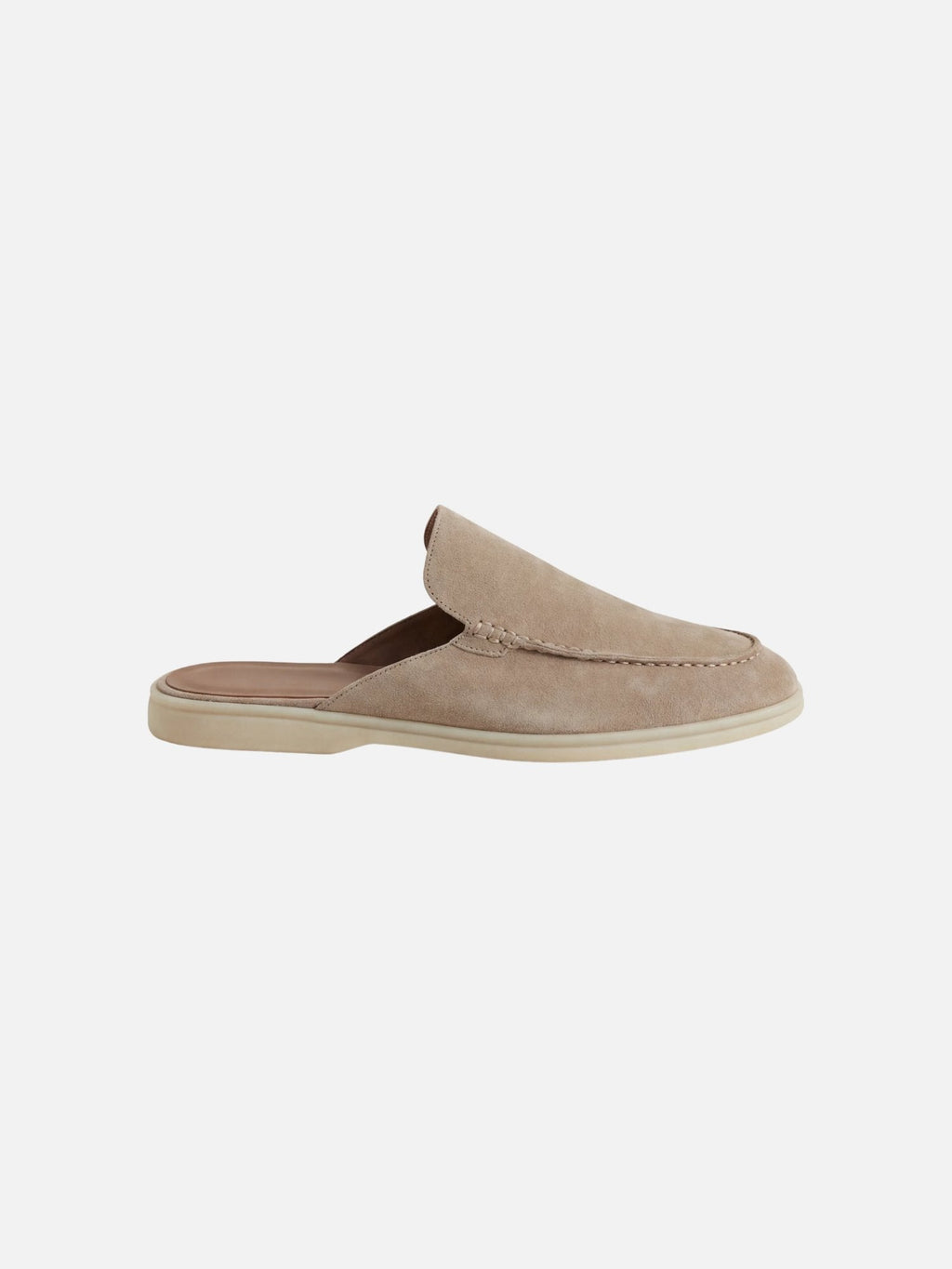 Men's Suede Look Mule Loafers Lightweight Slip On Shoes