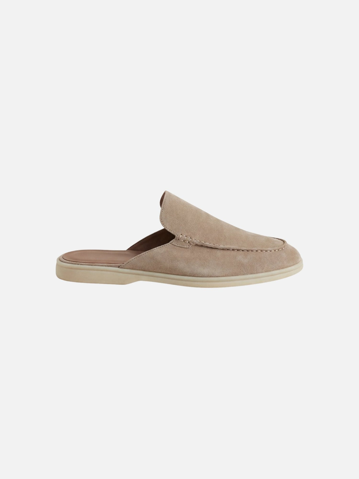 Men's Suede Look Mule Loafers Lightweight Slip On Shoes