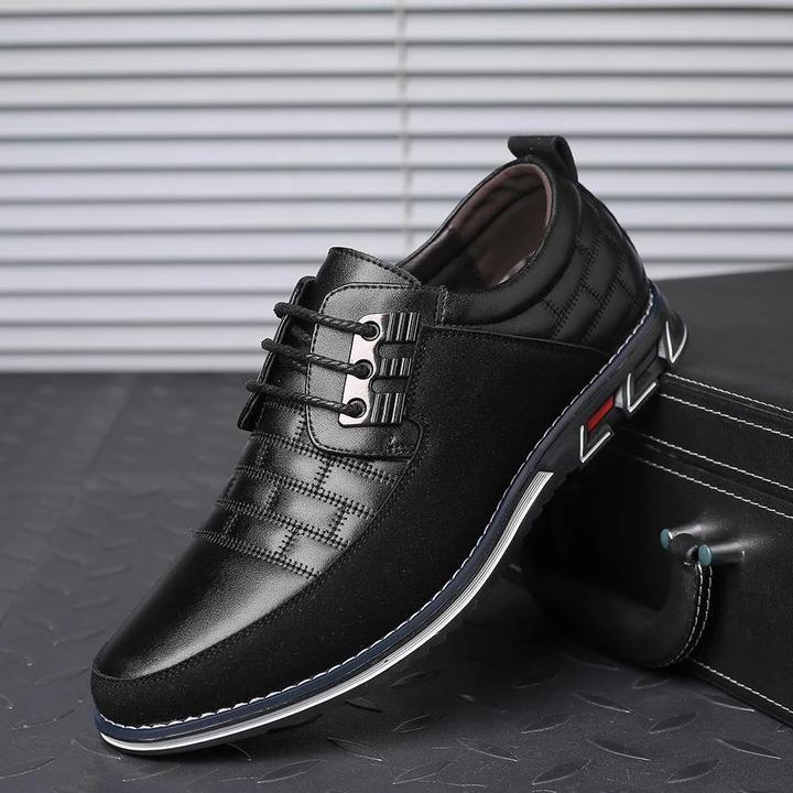 Men's Leather Panel Lace Up Smart Casual Shoes