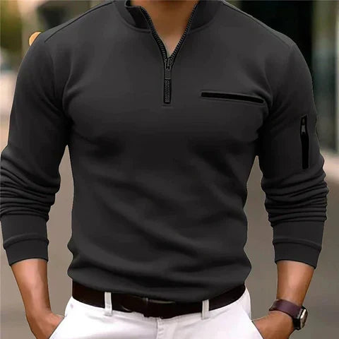Men's Zip Sweater With Pockets Comfortable Breathable Stylish Casual