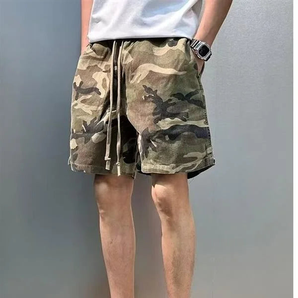 Men's Long Length Cargo Shorts Lightweight Quick Drying Multi