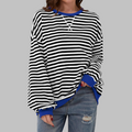 Women's Oversized Printed Sweatshirt – Relaxed Crew Neck